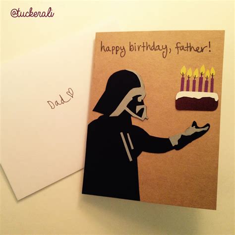 Today In Ali Does Crafts Darth Vader Birthday Card For Dad