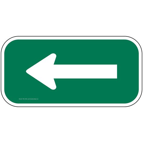 White Arrow On Green Sign With Symbol Pke 21985 Directional