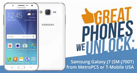 Unlock Samsung Galaxy J7 From Metropcs And T Mobile