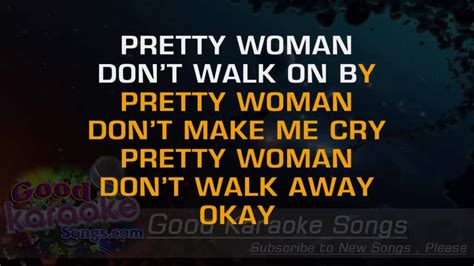 Oh Pretty Woman Van Halen Karaoke Lyrics Youtube