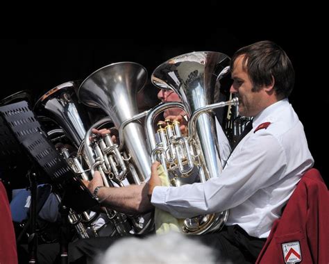 Men Playing Tuba Brass Band On Concert Free Image Download