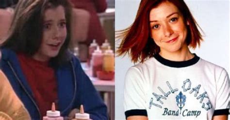 On The Left 16 Year Old Alyson Hannigan As 16 Year Old Jan On Roseanne