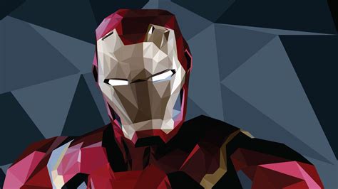 Iron Man Low Poly Arts Wallpaperhd Superheroes Wallpapers4k