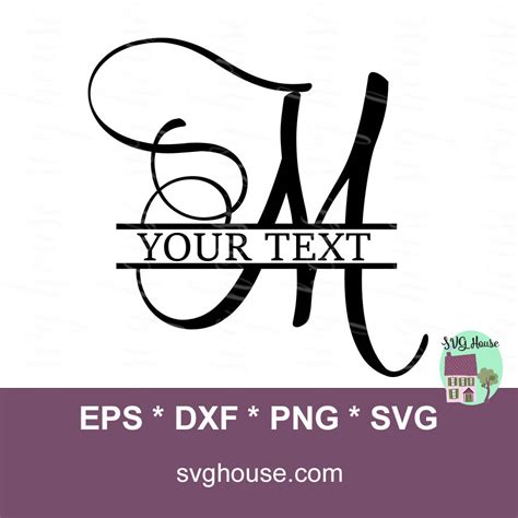 Split Letter M Split Letter Svg Files M Split Monogram Svg Regal Style