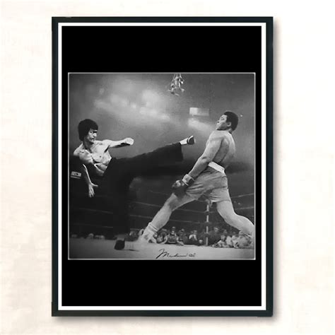 Bruce Lee Vs Muhammad Ali Vintage Wall Poster Aestheticlux Com