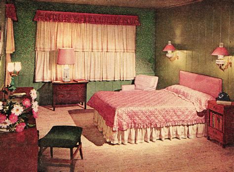 Glamorous Pink Mid Century Bedroom 1953 Retro Bedrooms Vintage