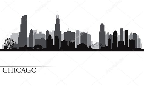 Chicago City Skyline Detailed Silhouette Stock Vector Image By ©rayof