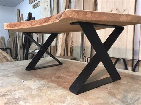 Use it as an accent piece in your modern condo, or as a rustic throw back at the cottage. 16 INCH TALL COFFEE TABLE BASE SET! "X BASE 1600 SERIES" Part #R-182 | Metal leg dining table ...