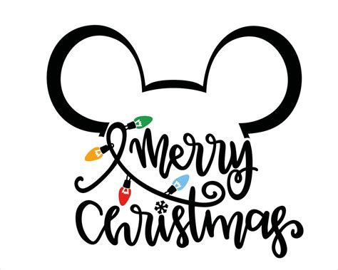 Mickey Merry Christmas Svg Merry Christmas Dxf Christmas Etsy