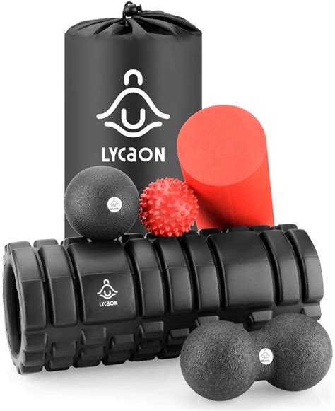 Lycaon Foam Roller Set 6 Pcs For Deep Tissue Muscle Massage Trigger Point Foam Roller Massage