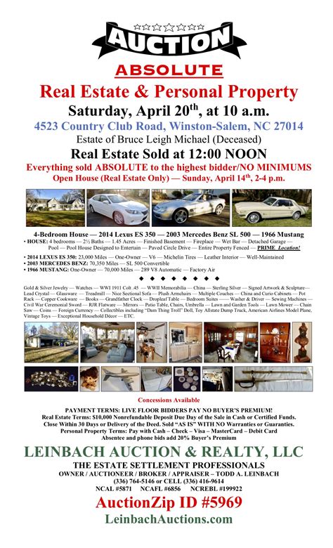 Absolute Real Estate Leinbach Auction And Realty