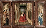 Jan Van Eyck. The Dresden Triptych. 1437. Gemäldegalerie Alte Meister ...