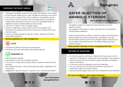 Safer Injection Of Anabolic Steroids Dopinglinkki