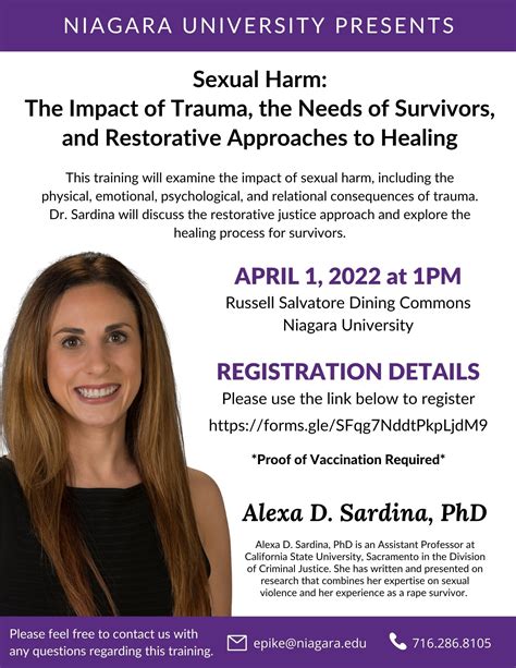 Keynote Speaker Dr Alexa Sardina To Discuss Restorative Justice