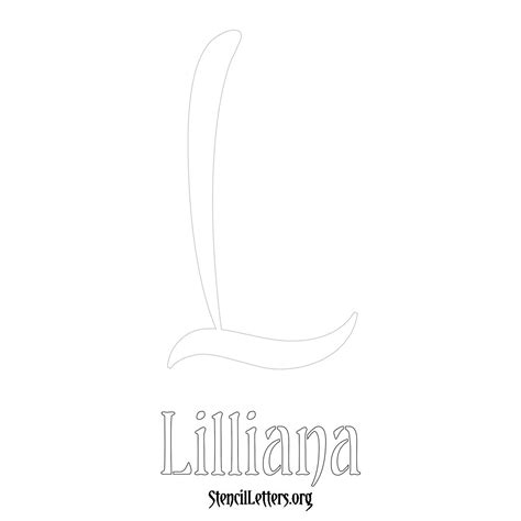 Lilliana Free Printable Name Stencils With 6 Unique Typography Styles