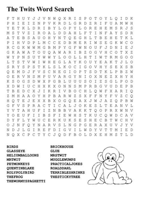 The Twits Word Search By Sfy773 Teaching Resources Tes
