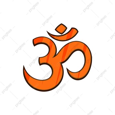 Hindu Symbols Clipart Png Images Hindu Om Symbol Icon In Cartoon Style