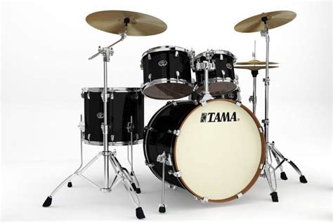 Tama Silverstar 5 Piece Drum Kit With Hardware Metallic Black