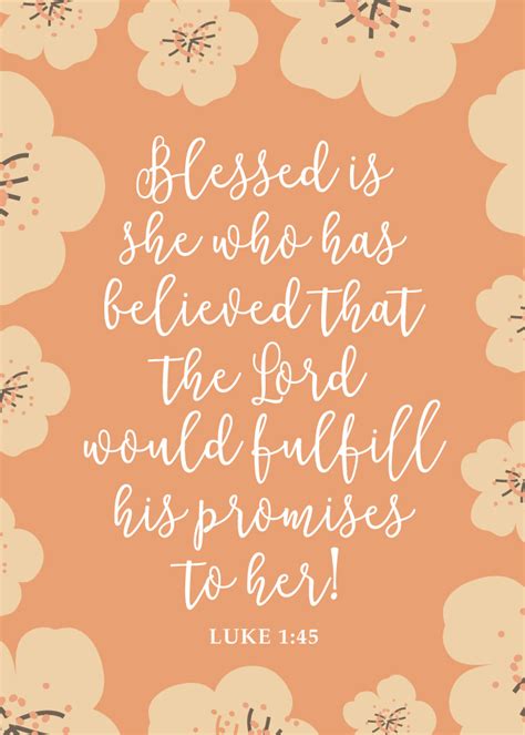 Blessed Is She Who Has Believed Luke 1 45 Seeds Of Faith