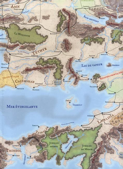 Mer Étincelante Et Environs Fantasy Map Drawing Maps Forgotten Realms