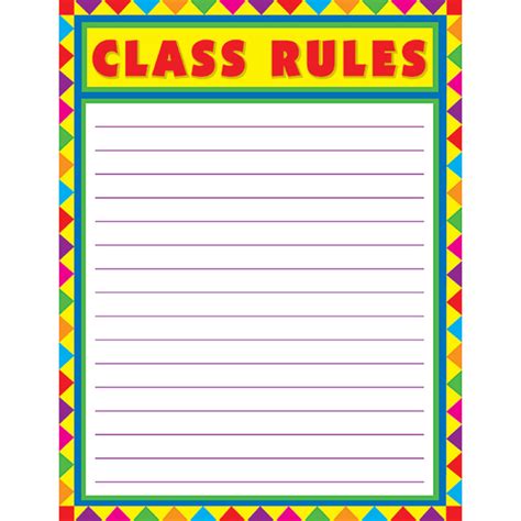 Class Rules Blank Chart Carson Dellosa Cd 6378 44222160135 Ebay