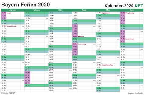 Ferien Bayern 2020 Ferienkalender And Übersicht