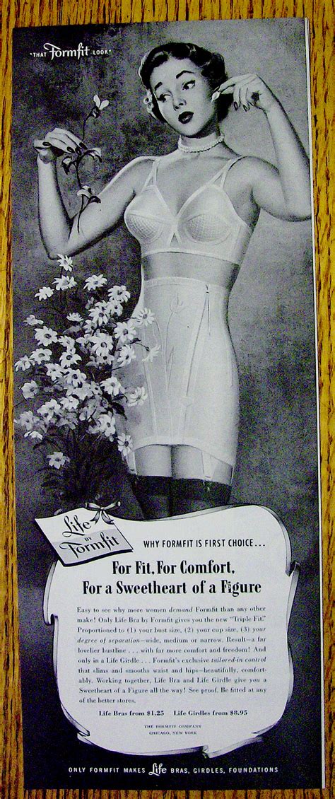 1951 Formfit With Woman Wearing Life Bra And Girdle