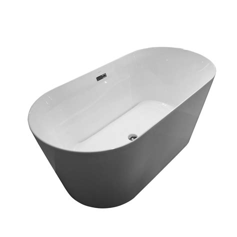 Aruvo™ Mila Acrylic Freestanding Bath L1500mm Gloss White Toptile Bathrooms