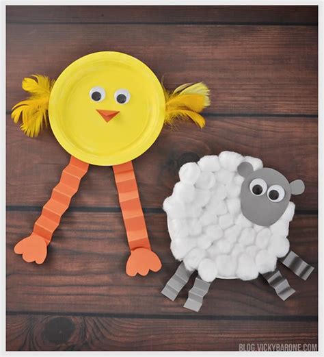 To make our easter baskets we used paper plates (two per child), paint, scissors and something to stick the basket together: 10 Fun Easter Crafts for Kids | Blissfully Domestic
