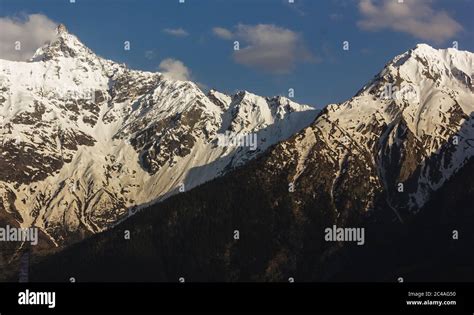 A View Of The Snow Covered Mountain Shoulders Of The Kinner Kailash