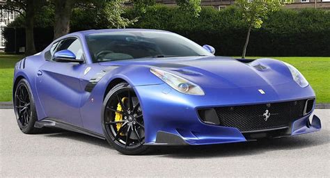 55 Mile Ferrari F12tdf Is A Matte Blue Million Dollar Masterpiece