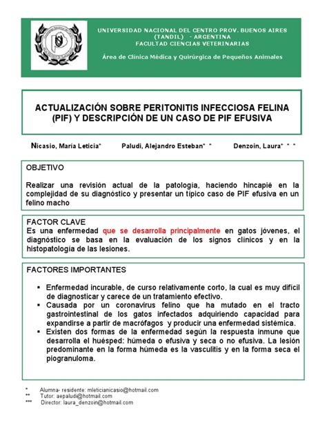 PDF ACTUALIZACIÓN SOBRE PERITONITIS INFECCIOSA FELINA PIF DOKUMEN