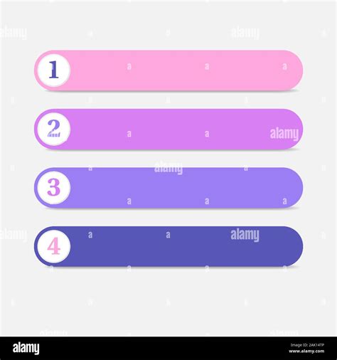 Bullet Points With Numbers Vector Colorful Boxes Stock Vector Image