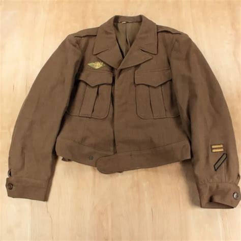 1944 Ww2 Us Military Od Wool Field Jacket Sz 36 R Ike Eisenhower Army