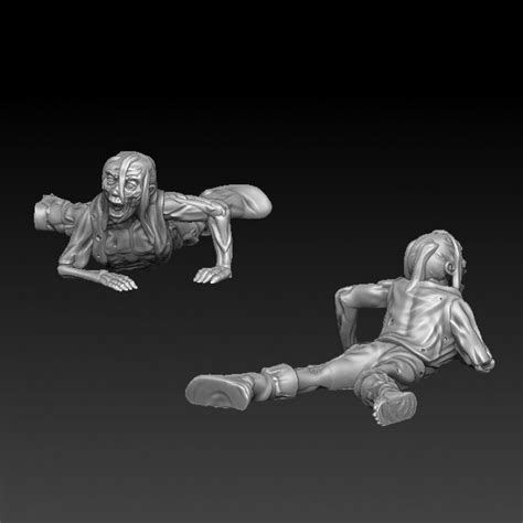 3d Printable Zombie Broken Crawling By Stanislav Kuznetsov
