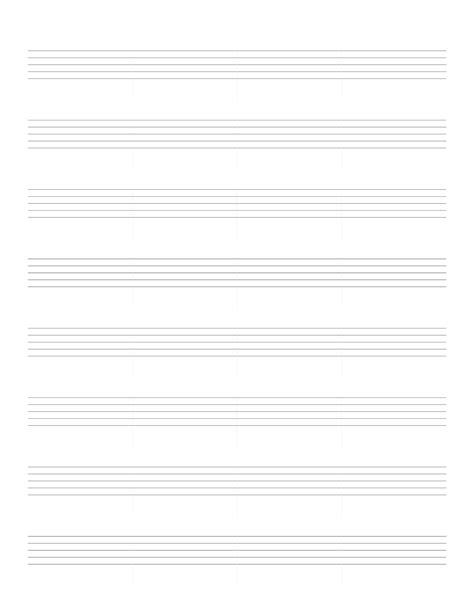 Printable Blank Music Staff Paper So You Dont Have To Buy Sheet Music