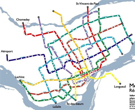 Montreal Public Transportation Map Transport Informations Lane