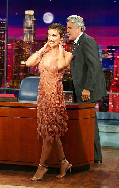 Actress Alyssa Milano Appears On The Tonight Show With Jay Leno At The NBC Studios On