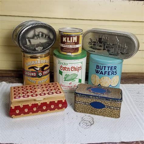 Lot 67 Lot Of Unique Vintage Tins Assorted Shapes And Sizes