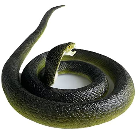 Fouua Realistic Rubber Snake Scary Fake Snake To Keep Birds Away