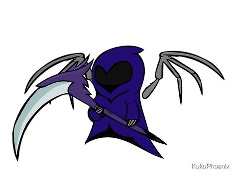 Cute Grim Reaper By Kukuphoenix Redbubble