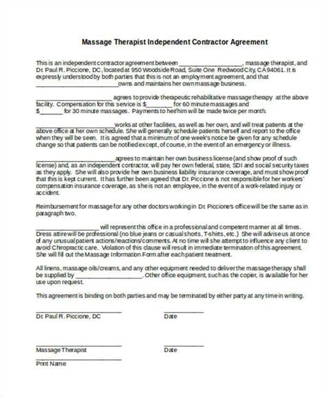 Free 9 Independent Contractor Agreement Forms In Pdf Ms Word