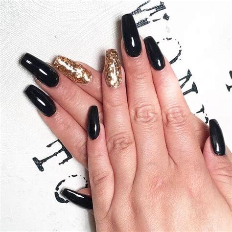 50 Dramatic Black Acrylic Nail Designs To Keep Your Style On Point Thuy San Plus