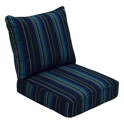 Deep seating chair seat cushion 5 thick with contrasting welt. Allen + roth Sunbrella 2-Piece Stanton Lagoon Deep Seat ...