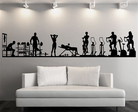 Large Vinyl Decal Wall Sticker Fitness Gym Sport Athletic Interior Dec — Wallstickers4you