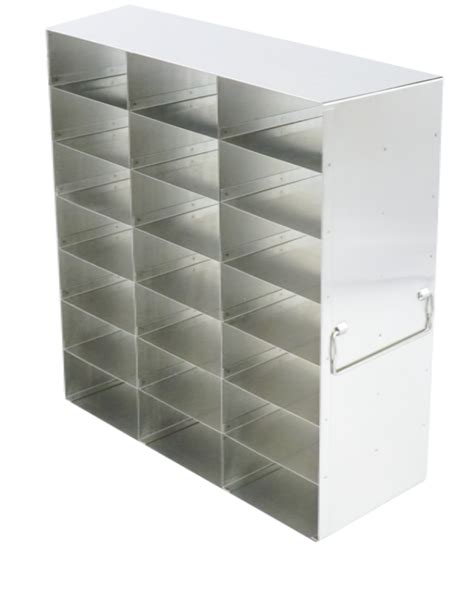 Upright Stainless Steel Freezer Rack For 2 Boxes 3 X 7 Configuration