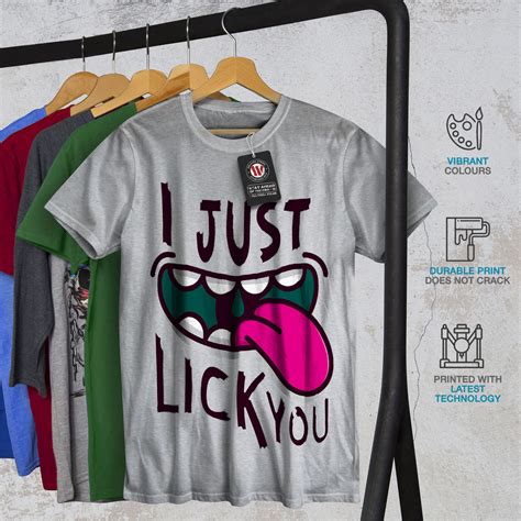 Wellcoda Lick Offensive Joke Mens T Shirt Funny Graphic Design Printed
