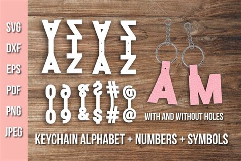 Keychain Alphabet SVG, DIY Letter Key Fob, Number Key Fob