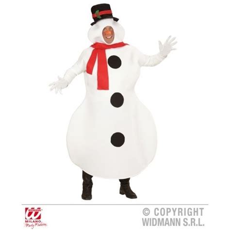Adult Snowman Costume All In One Suit