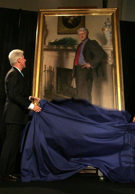 Portrait Artist Says He Painted Lewinsky Reference In Bill Clintons